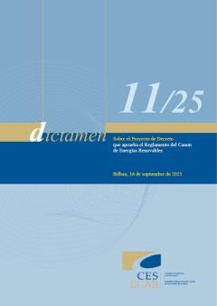 Dictamen 11/25 de 16 de septiembre, sobre el Proyecto de Decreto que aprueba el Reglamento del Canon de Energías Renovables  